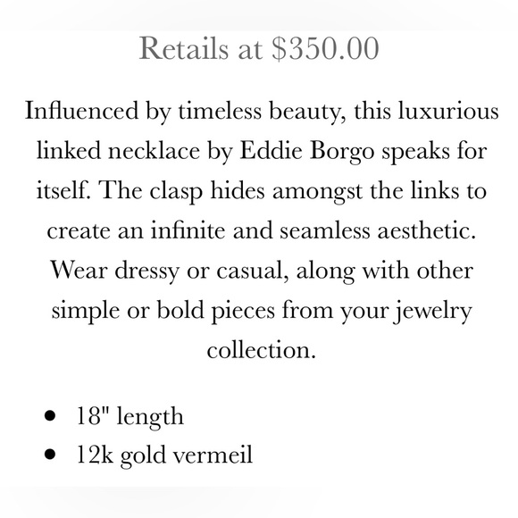 NWT Never worn, Rachel Zoe collection - Chain Necklace - Picture 4 of 4